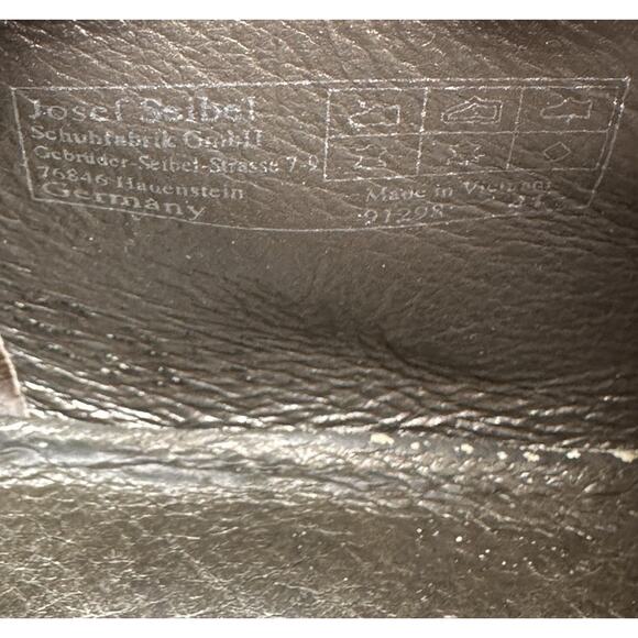 Josef Seibel Ruched Comfort Square Toe Shoes Sz 41 Low Heel Cuban SlipOn Germany - Picture 7 of 13